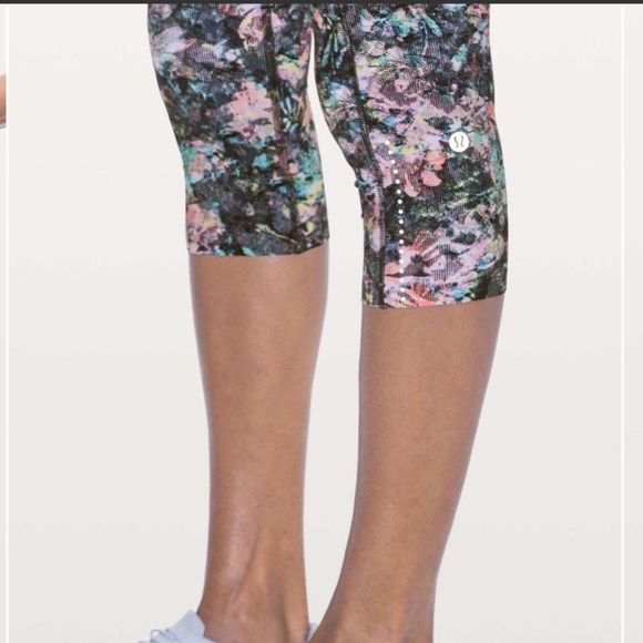 Lululemon Fast & Free Leggings Crop II *Nulux 19" Dappled Daze Multi - Picture 15 of 16